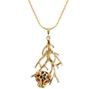 Elegant Leopard 18kt Gold Plated Sterling Silver Italian Necklace With Red Eyes! 16" - 19"