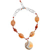 Gorgeous Sedona Agate and Carnelian Sterling Silver Statement Necklace
