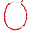 Vibrant and Fun Coral Sterling Silver Beaded Necklace
