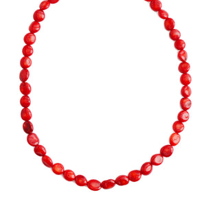 Vibrant and Fun Coral Sterling Silver Beaded Necklace