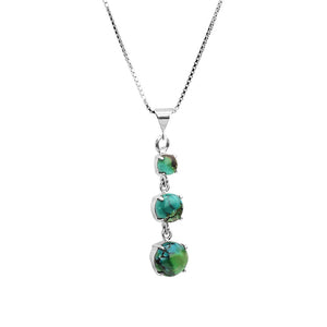 Genuine Turquoise Sterling Silver Necklace