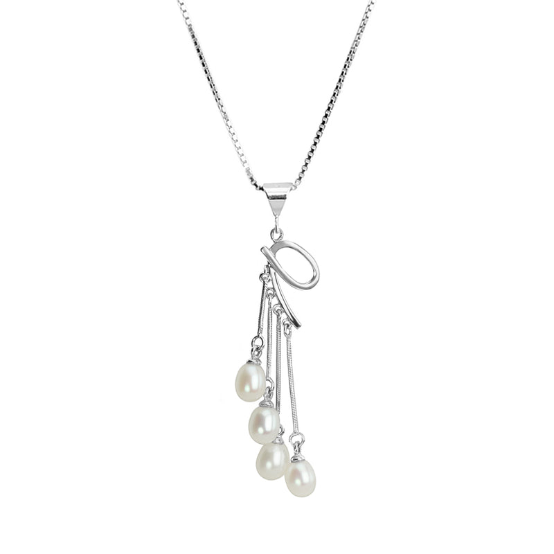 Waterfall of Fresh Water Pearls Sterling Silver Necklace