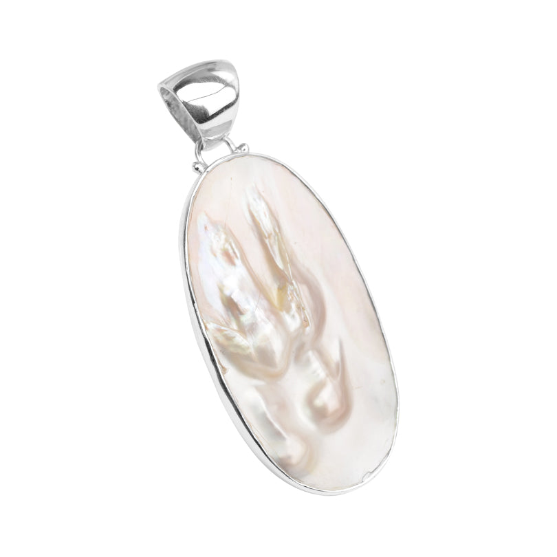 Stunning Blister Pearl Sterling Silver Statement Pendant