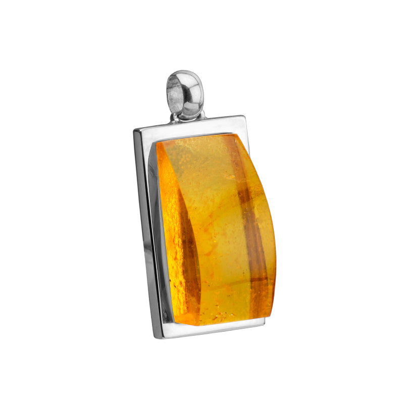 Polish Designer Unique 3-Dimensional Baltic Cognac Amber Statement Pendant*