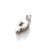 Artistic Wave-Cut Butterscotch Spider Baltic Amber Sterling Silver Statement Pendant