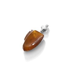 Artistic Wave-Cut Butterscotch Spider Baltic Amber Sterling Silver Statement Pendant