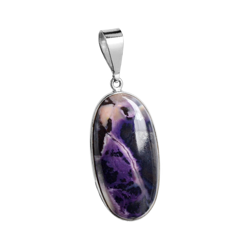 Beautiful Deep Purple Tiffany Stone Sterling Silver Pendant