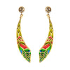 Gorgeous Peacock Reverie Gold Plated Statement Earrings