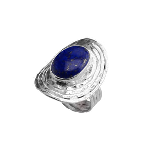 Stunning Design Blue Lapis Sterling Silver Ring