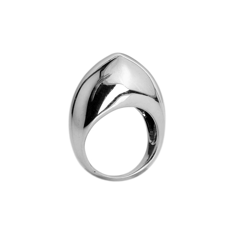 Sleek Smooth, Modern Design Sterling Silver Dome Ring