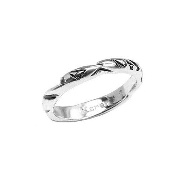 Delicate Karen London Silver Plated Band Ring