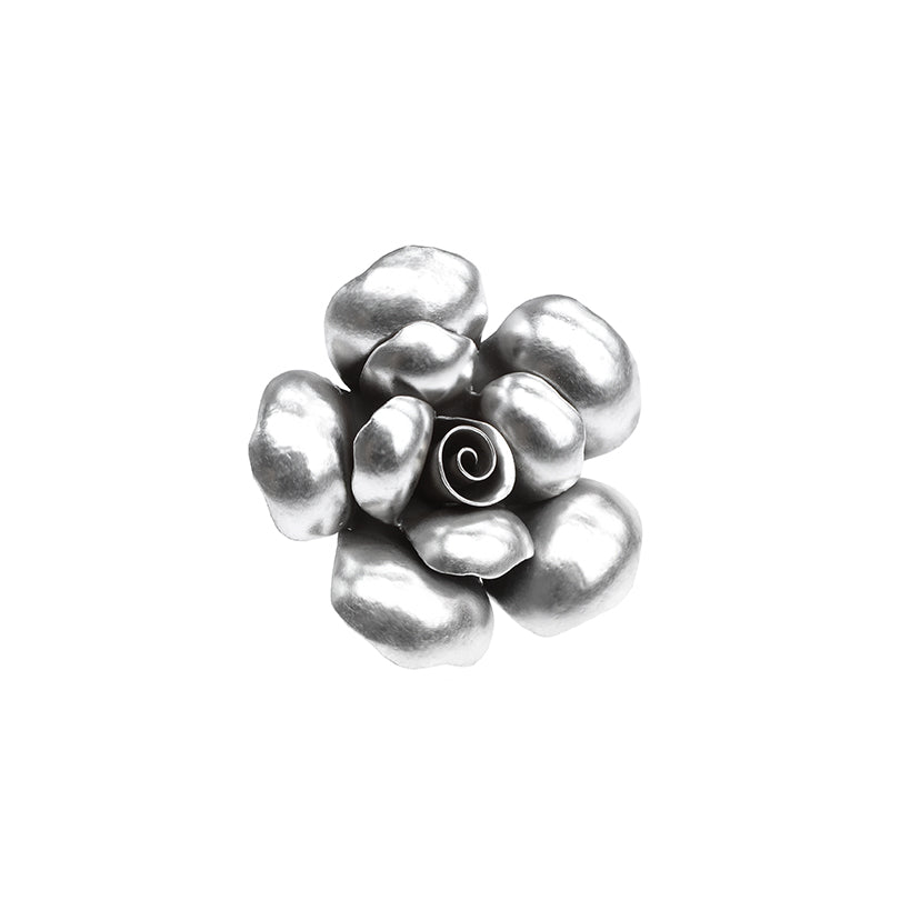 Radiant Sterling Silver Rose Pendant