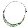 Beautiful Lustrous Labyrinth Abalone Sterling Silver Statement Necklace