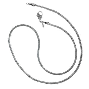 Sterling Silver 2.5mm Bali Weave Chain with Designed Lobster Clasp