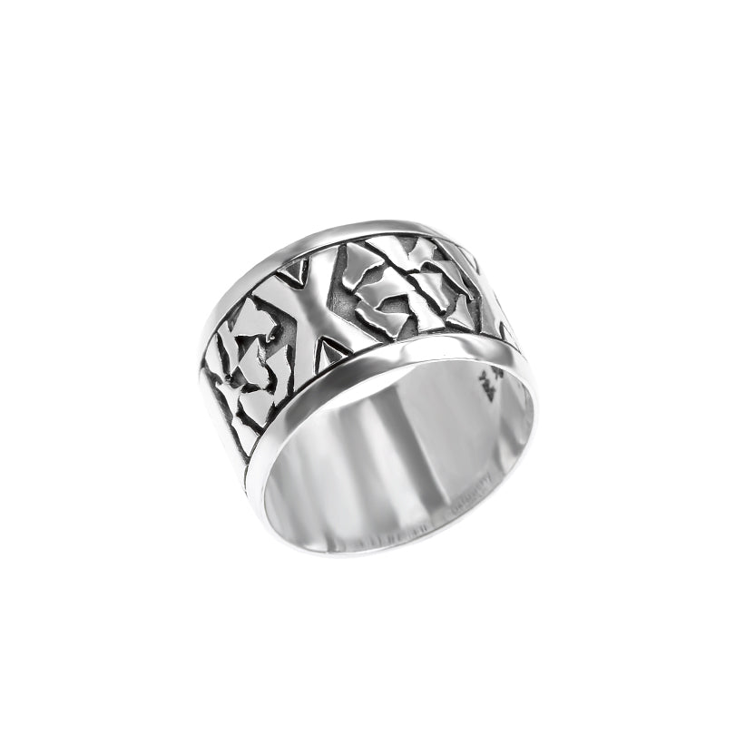 Classic Balinese Rodney deGruchy Sterling Silver Statement Band Ring