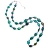 Genuine Rare Turquoise with Amethyst Accents Long Statement Necklace 30"